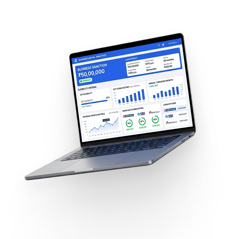 Business Loan Dashboard Mockup