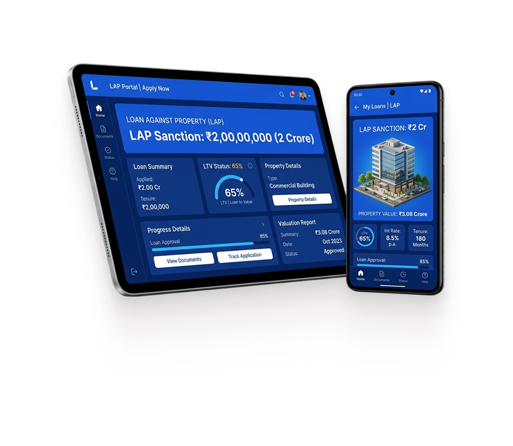 Loan Against Property Portal Mockup